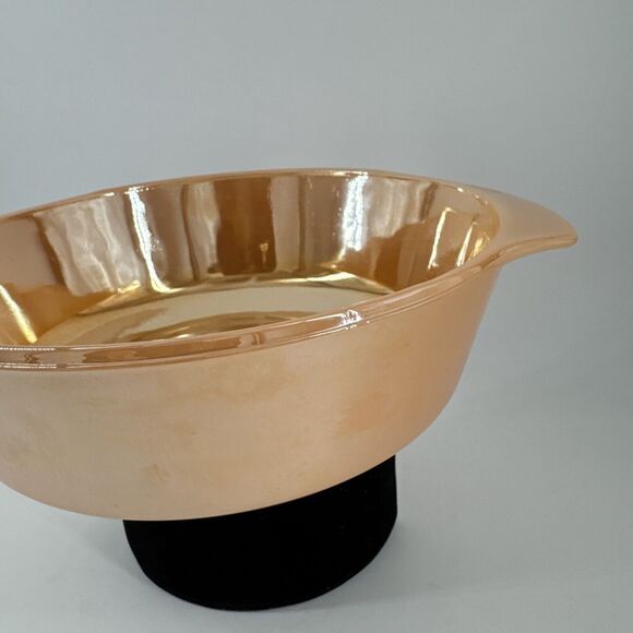 Anchor Hocking Fire King MCM 1.5 QT Casserole Dish 437 Gold Peach Luster VTG - Picture 5 of 9